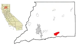 Location in Shasta County and the state of California