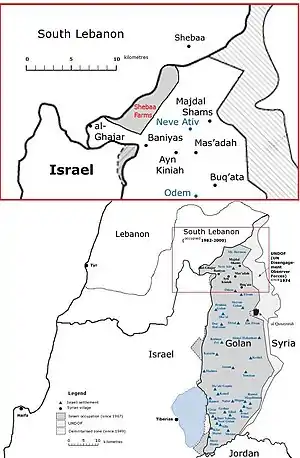 Image 2Map of the Shebaa farms (from History of Lebanon)