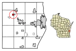 Location of Glenbeulah in Sheboygan County, Wisconsin.