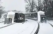 South end of the station, during winter storms