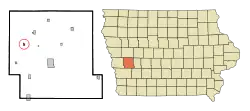 Location of Panama, Iowa