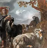 Shepherd boy with sheep and goats, together with Jan Baptist Weenix