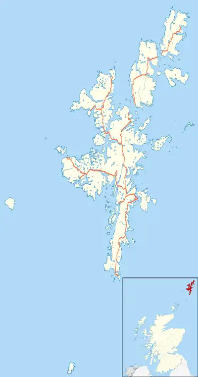 Gilbert Bain Hospital is located in Shetland
