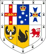 Coat of arms of Australia (1912–present), escutcheon only