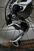 A 2008 Shimano XT rear derailleur