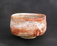 Shino ware tea bowl