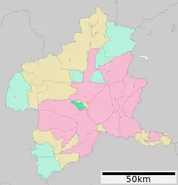 Location of Shintō in Gunma Prefecture