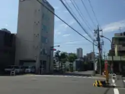 An intersection in Shiomi