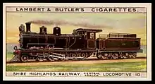 Shire Highlands Railway, Nyasaland Protectorate locomotive by Lambert & Butler's "World's Locomotives"