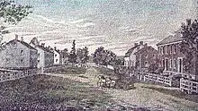 William Dean Howells, Shirley Shaker Village, an illustration from Three Villages, 1884.