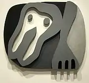 Hans Arp, 1922, Shirt Front and Fork, wood