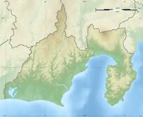 Map showing the location of Miho no Matsubara