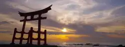 Shosanbetsu village wooden torii