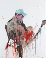 Shotgun Accident, Latex on Canvas, 63" x 50", 2009