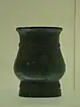 Zhì (觶) wine goblet with ogre-mask motif, Western Zhou