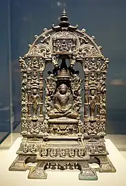 Jain shrine of Parshvanatha. Copper alloy. Khajuraho region, 1097