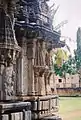 Mantapa wall with miniature decorative towers (aedicule) in relief at Amrutesvara temple, Amruthapura