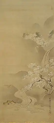 Hanging scroll 1672, Kanō Tanyū (1602–1674), Japanese