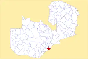 District location in Zambia