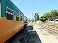 Sibinuang train arriving at Padang Station