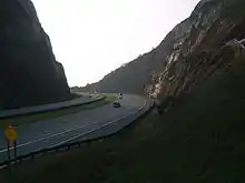 Sideling Hill road cut formed by rock blasting