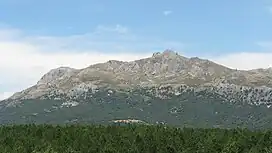 View of the Sierra de Cogollos with its highest point, 1,889 m high Peñón del Majalijar