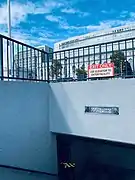 Signage at the San Francisco Civic Center Garage, mentioning Brooks Hall