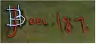 This signature by Joel could also be read as Boel, jet, when distinguishing between its compartments, it becomes clear that it reads H. B. Joel.