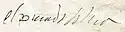 Cosimo I de' Medici's signature