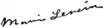 Signature of Marie Lenéru