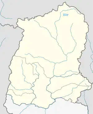 Map showing the location of Kyongnosla Alpine Sanctuary