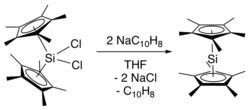 A Synthesis of decamethylsilicocene from Cp*2SiCl2 and sodium sodium naphthalenide