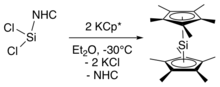 Synthetic route to decamethylsilicocene beginning from an NHC-stabilized silylene