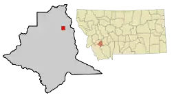 Location of Walkerville in Silver Bow County, Montana