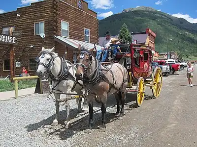 A stagecoach in Silverton