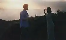 Simon Spencer and Dannii Minogue, Ngorongroro crater (Tanzania), 1995