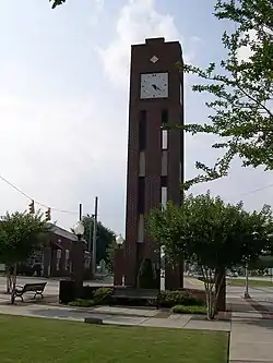 Image of the Simpsonville Clock Tower's Exterior