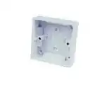 UK-pattern single (1 gang) white plastic surface pattress box