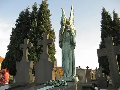 Cemetery Campo Santo Ghent Statue grave Poelvoorde-Van De Voorde