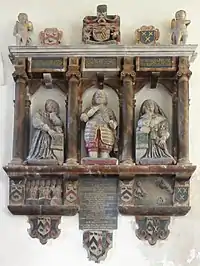 Sir William Strode's mural monument in St Mary's Church, Plympton