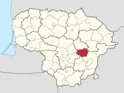 Location of Širvintos district municipality