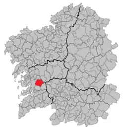 Situation of Cotobade within Galicia