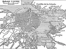 This 19th-century map of Havana shows La Cabaña's strategic location along the east side of the entrance to the city's harbor.