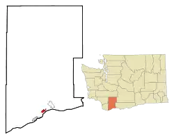 Location of Stevenson, Washington