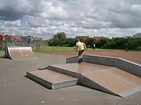 A concrete and steel funbox.