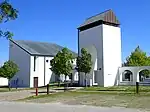 The modern-style Skelager church
