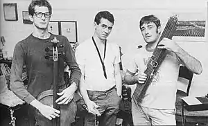 Skeleton Crew, 1982Left to right: Tom Cora, Dave Newhouse, Fred Frith