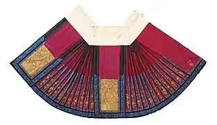 Woman's two panels skirt, Qing dynasty (1644-1912), Late 19th Century-Early 20th Century.