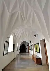 Gothic diamond vaults in the cloister