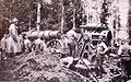 Škoda 305 mm Model 1911 of the Austro-Hungarian army being positioned in the Carpathians during the fighting of 1914/1915